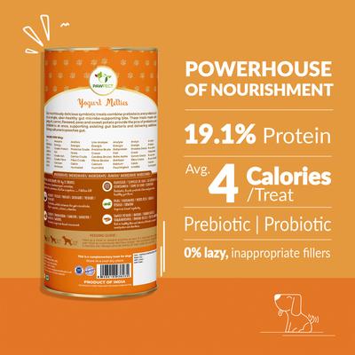 Show full view: Pawfect All Natural Grain-free Yogurt with Carrot Prebiotic Probiotic Freeze-dried Dog Treat, 1.34-oz canister slide 3 of 10