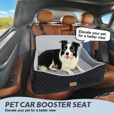 Show full view: JOEJOY Elevated Booster Dog Car Seat, Grey, Large slide 2 of 8