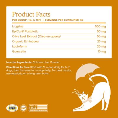 Show full view: Fera Pets Lysine Immune Powdered Supplement for Cats, 2.1-oz jar slide 6 of 9