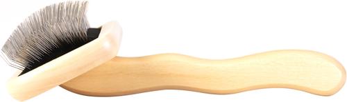 Show full view: Chris Christensen KARBEN Dog, Cat, Horse & Small Pet Pin Slicker Brush, Natural Wood, Medium slide 5 of 8