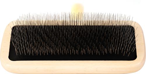 Show full view: Chris Christensen KARBEN Dog, Cat, Horse & Small Pet Pin Slicker Brush, Natural Wood, Medium slide 2 of 8