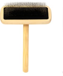 Chris Christensen KARBEN Dog, Cat, Horse & Small Pet Pin Slicker Brush, Natural Wood, Medium