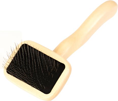 Show full view: Chris Christensen KARBEN Dog, Cat, Horse & Small Pet Pin Slicker Brush, Natural Wood, X-Small slide 2 of 10