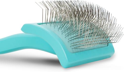 Show full view: Chris Christensen Dog, Cat & Horse Slicker Brush, Teal, Medium slide 9 of 9