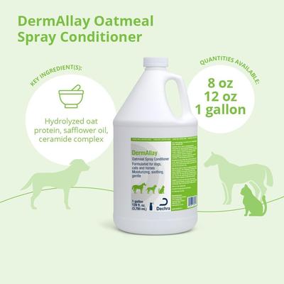 Show full view: DermAllay Oatmeal Spray Conditioner for Dogs, Cats & Horses, 1-gallon bottle slide 3 of 9