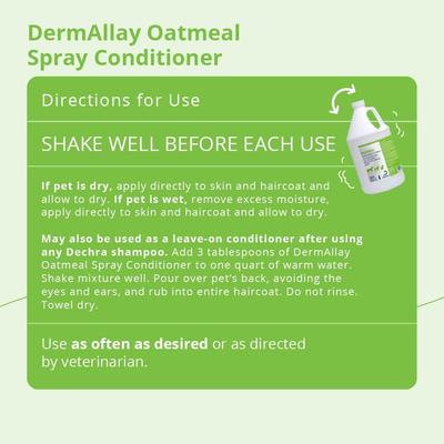 Show full view: DermAllay Oatmeal Spray Conditioner for Dogs, Cats & Horses, 1-gallon bottle slide 4 of 9