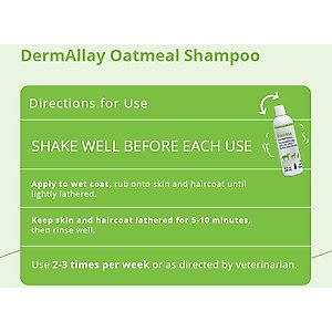 DermAllay Oatmeal Shampoo for Dogs, Cats & Horses, 12-fl oz bottle