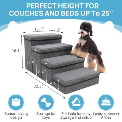 Show full view: RYPetmia Pawstep Foldable Dog & Cat Stairs, Dark Gray slide 7 of 9