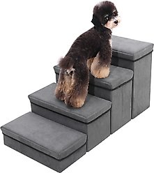 RYPetmia Pawstep Foldable Dog & Cat Stairs, Dark Gray