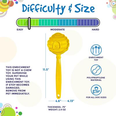 Show full view: SodaPup Beehive Lick Stick Dog Toy, Yellow slide 5 of 6