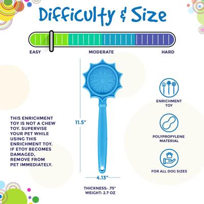 Show full view: SodaPup Flower Lick Stick Dog Toy, Blue slide 5 of 6