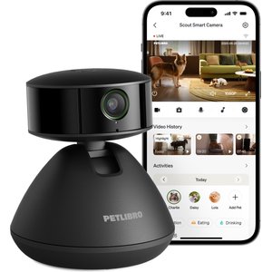 Petlibro Scout Smart Pet Camera with AI Multi-Pet Recognition, Black