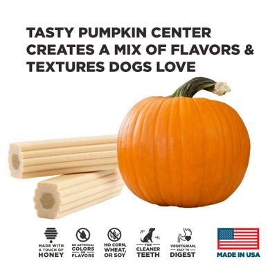 Show full view: Project Hive Pet Company Pumpkin Dental Stick Dog Chew Treat, X-Large, 18.3-oz bag slide 6 of 10