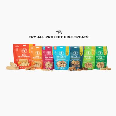 Show full view: Project Hive Pet Company Bites Vegetarian Peanut Butter Flavor Crunchy Dog Treats, 12-oz bag slide 8 of 9