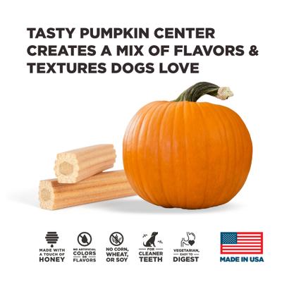 Show full view: Project Hive Pet Company Pumpkin Dental Stick Dog Chew Treat, Large, 7-oz bag slide 6 of 10