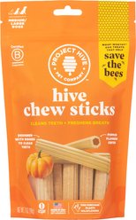 Project Hive Pet Company Pumpkin Dental Stick Dog Chew Treat, Large, 7-oz bag