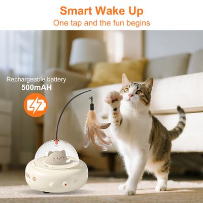 Show full view: Shele Smart Interactive Feather & Laser Cat Toy slide 4 of 10