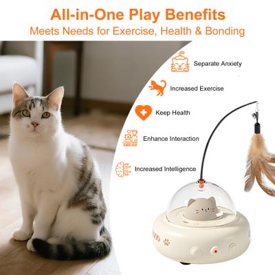 Show full view: Shele Smart Interactive Feather & Laser Cat Toy slide 6 of 10