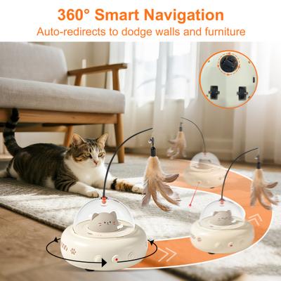 Show full view: Shele Smart Interactive Feather & Laser Cat Toy slide 3 of 10