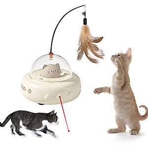Shele Smart Interactive Feather & Laser Cat Toy