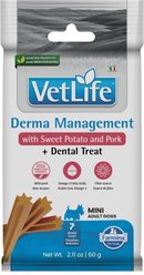 Farmina Vet Life Derma Management with Sweet Potato & Pork Adult Mini Dog Treats, 2.1-oz bag