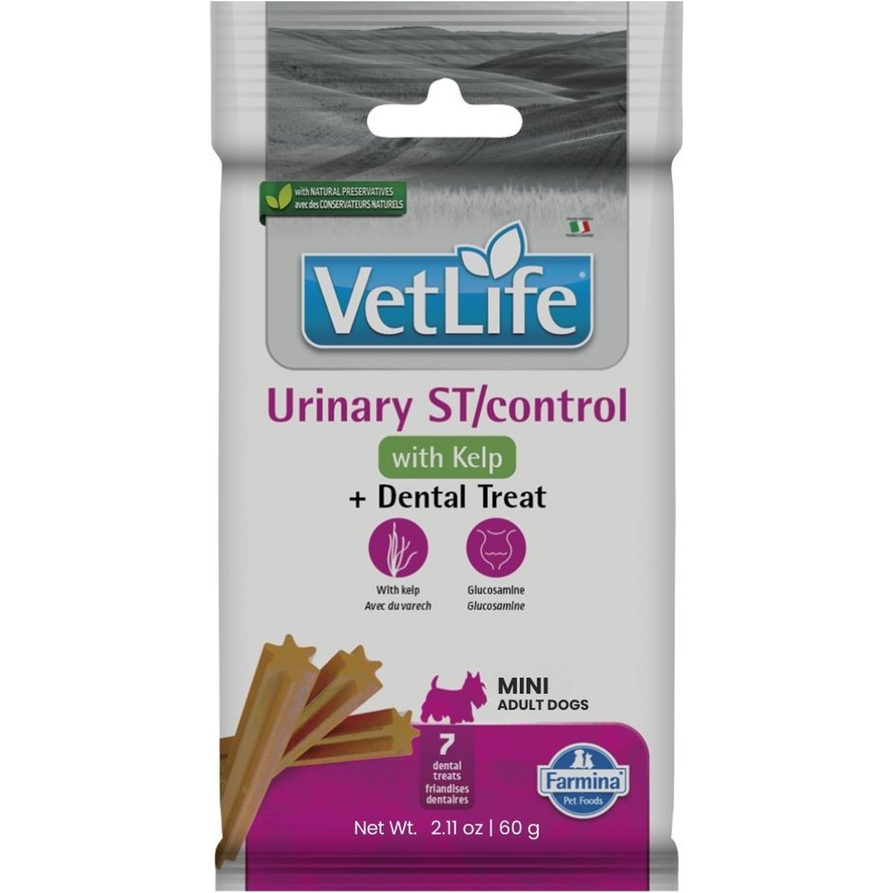 Farmina Vet Life Urinary Control Adult Mini Dog Treats, 2.1-oz bag