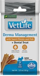Farmina Vet Life Derma Management with Sweet Potato & Fish Adult Mini Dog Treats, 2.1-oz bag