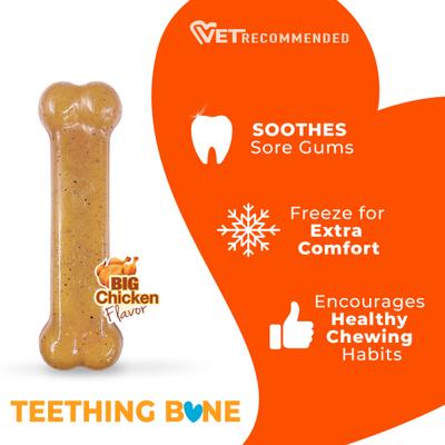 Show full view: Nylabone Puppy Chew Chicken Flavored Puppy Chew Toy, Small, bundle of 2 slide 4 of 13