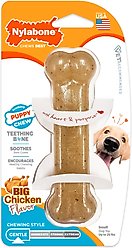 Nylabone Just for Puppies Teething Chew Toy Classic Bone Chicken, Small