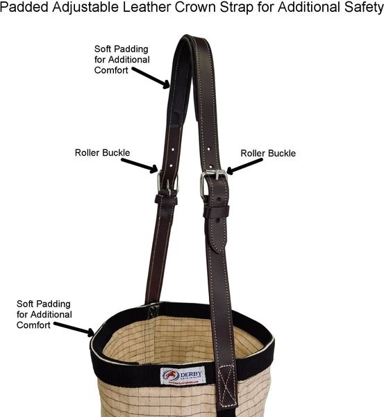 Derby Originals Leather Vented Canvas Horse Feed Bag
