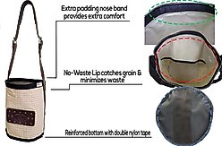 Derby Originals Leather Vented Canvas Horse Feed Bag, Royal Blue, Full slide 2 of 5