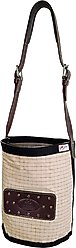 Derby Originals Leather Vented Canvas Horse Feed Bag, White, Full
