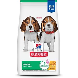 Hill's Science Diet Puppy Small Bites Chicken & Brown Rice Recipe Dry Dog Food, 12.5-lb bag