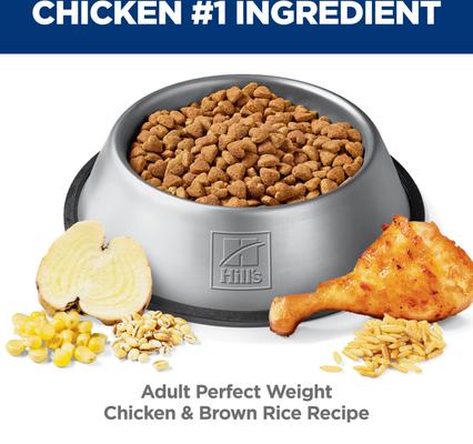 Show full view: Hill's Science Diet Adult Perfect Weight Management Chicken Recipe Dry Dog Food, 25-lb bag slide 7 of 13