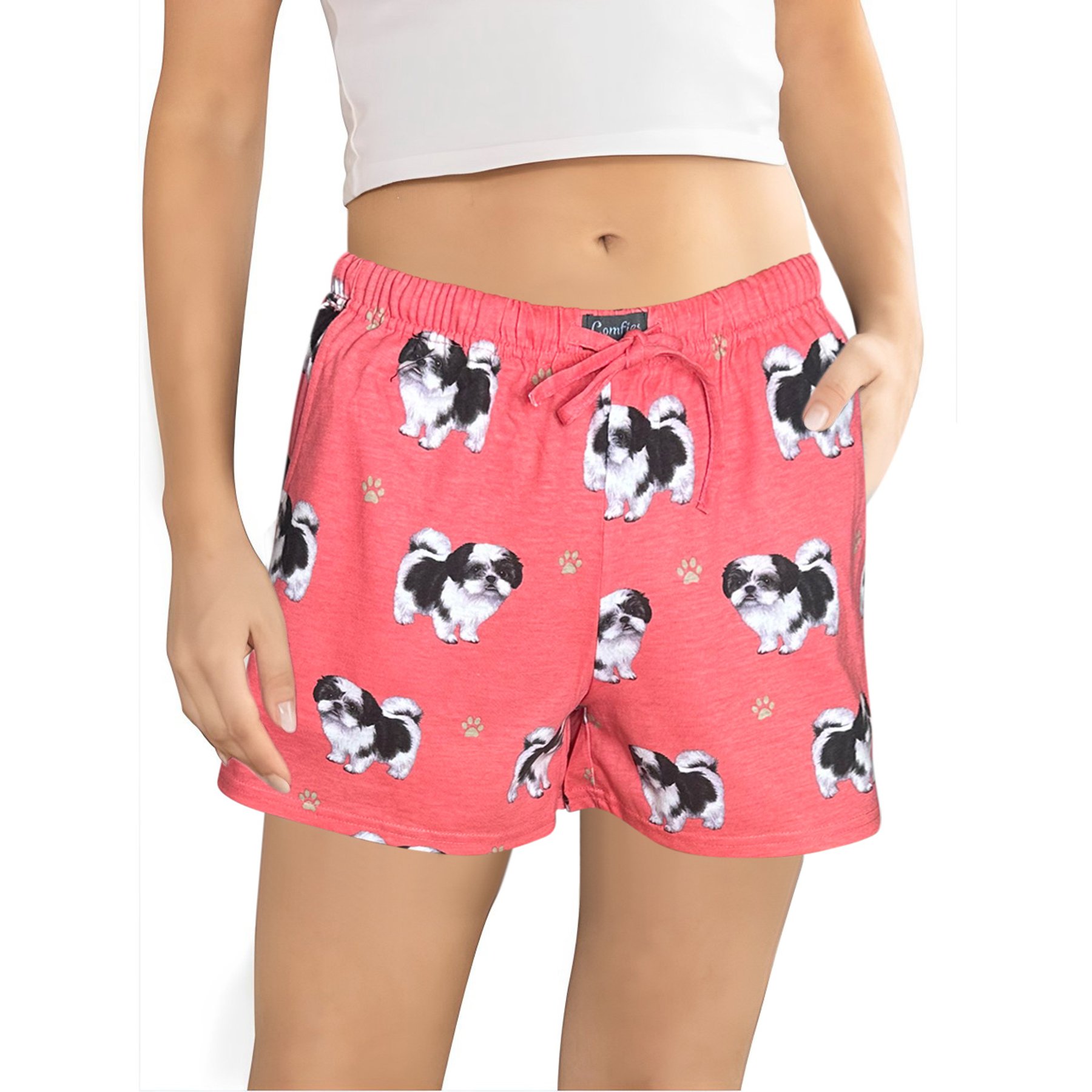 E&S PETS Shih Tzu Shorts, Pink, Medium