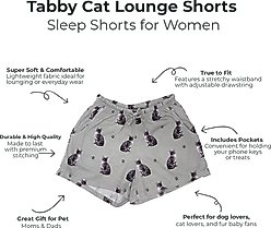 E&S PETS Tabby Cat Shorts, Grey, Medium slide 2 of 6