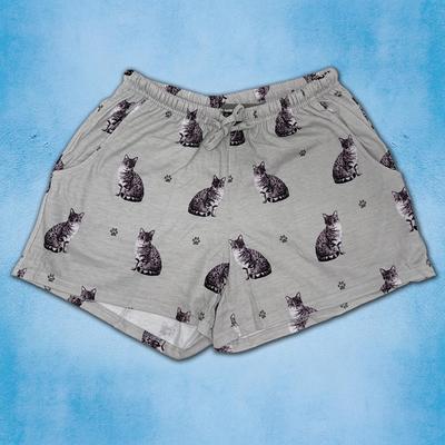 Show full view: E&S PETS Tabby Cat Shorts, Grey, Large slide 4 of 6