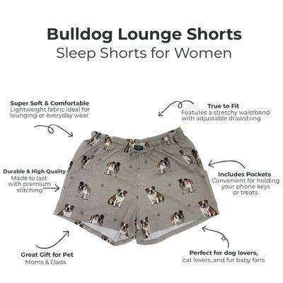 Show full view: E&S PETS Bulldog Shorts, Grey, Medium slide 2 of 6