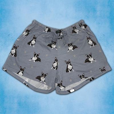 Show full view: E&S PETS Boston Terrier Shorts, Grey, Large slide 4 of 6