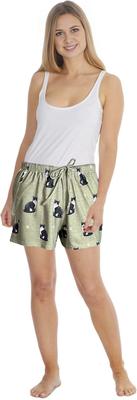 Show full view: E&S PETS Black & White Cat Shorts, Green, Large slide 3 of 6