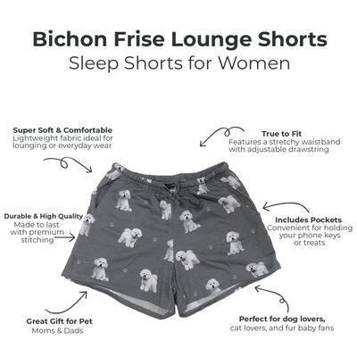 Show full view: E&S PETS Bichon Frise Shorts, Grey, X-Large slide 2 of 6