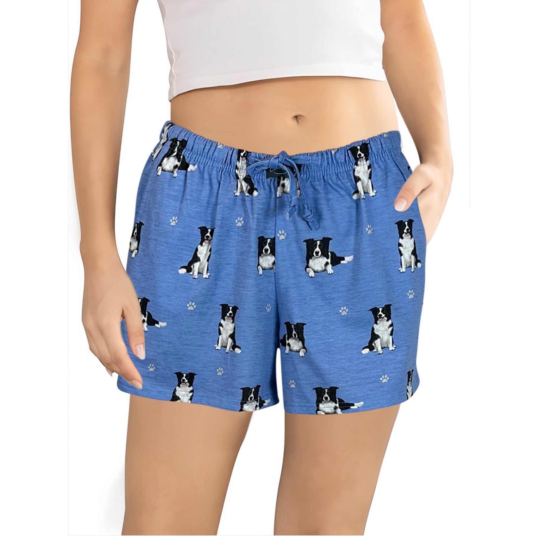 E&S PETS Border Collie Shorts, Blue, X-Large