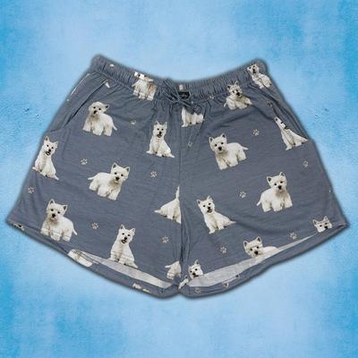 Show full view: E&S PETS Westie Shorts, Light Blue, Large slide 4 of 6