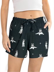 E&S PETS Siberian Husky Shorts, Black, Small