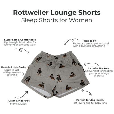 Show full view: E&S PETS Rottweiler Shorts, Grey, Medium slide 2 of 6