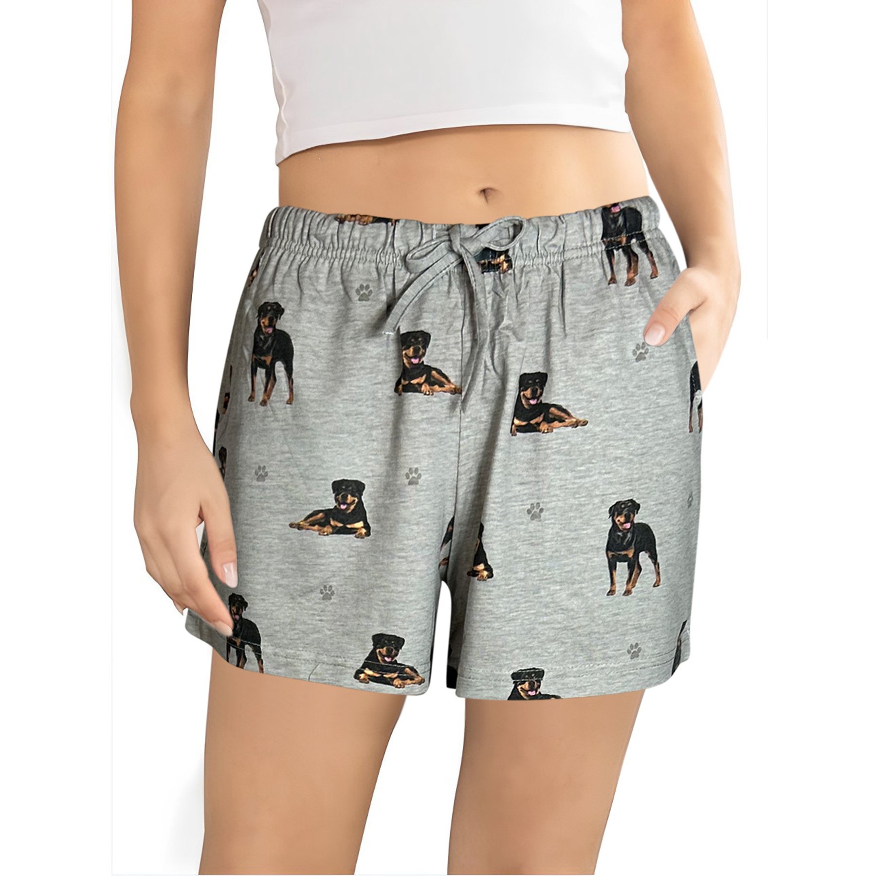 E&S PETS Rottweiler Shorts, Grey, Large