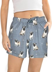 E&S PETS Pug Shorts, Grey, Small