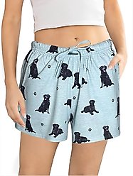 E&S PETS Black Labrador Shorts, Teal, Medium