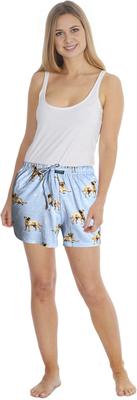 Show full view: E&S PETS Yellow Labrador Shorts, Light Blue, Small slide 3 of 6