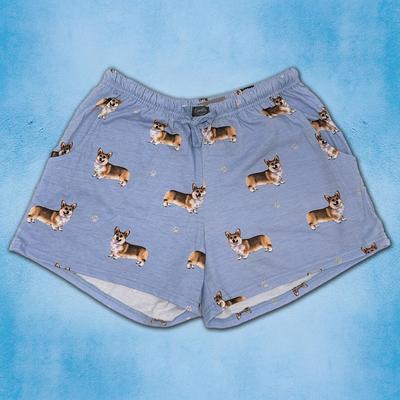 Show full view: E&S PETS Welsh Corgi Shorts, Light Blue, Small slide 4 of 6